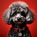 Most popular dog breeds. Photograph of a poodle