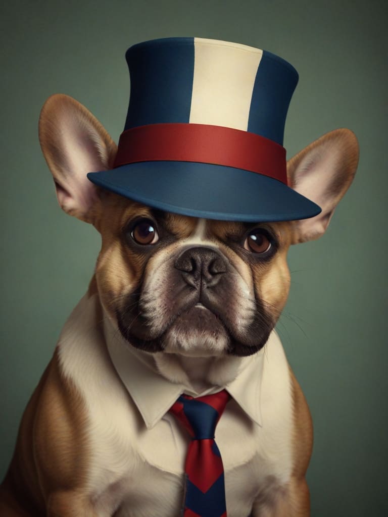 An image in Uncle Sam style of a French Bulldog