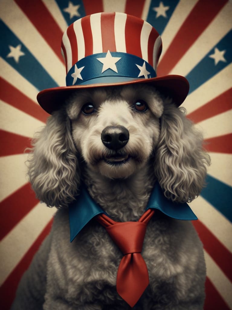 An image in Uncle Sam style of a Poodle