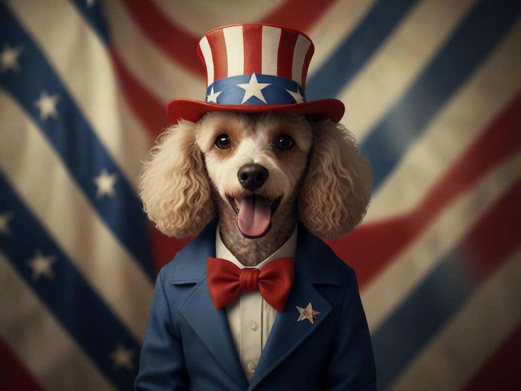 An image in Uncle Sam style of a Poodle