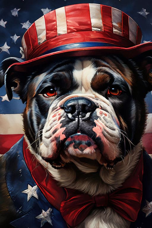 Image of dog created with AI like Uncle Sam 