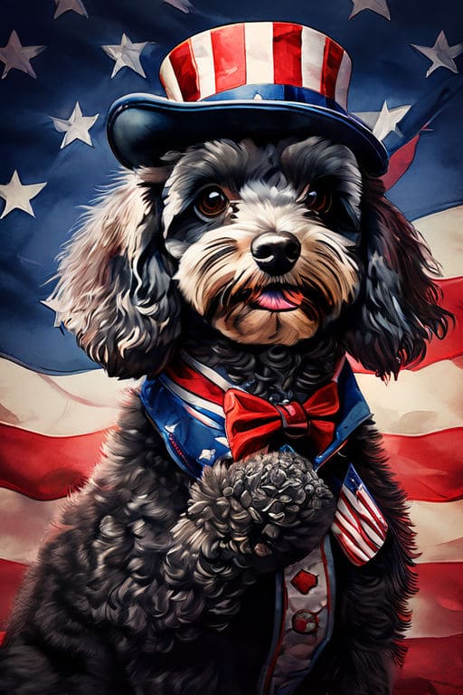 Image of dog created with AI like Uncle Sam 