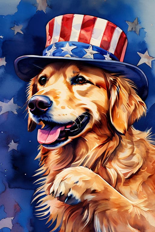 Image of Pets created with AI like Uncle Sam 