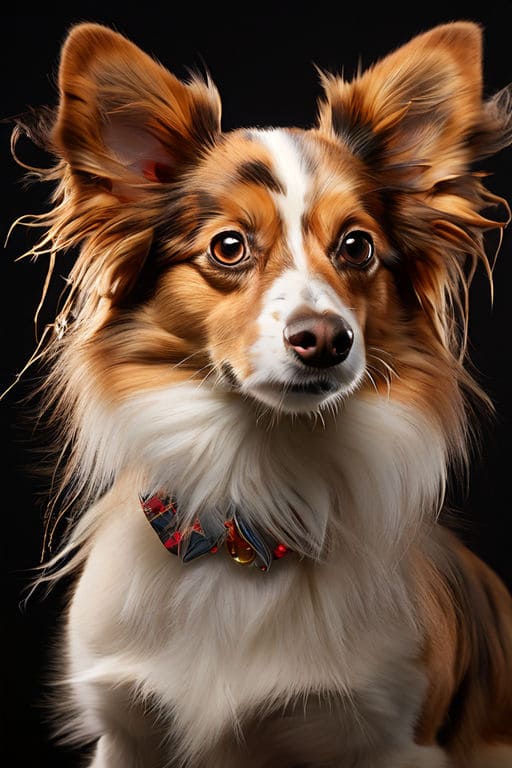 Papillon. Tiny dog breed