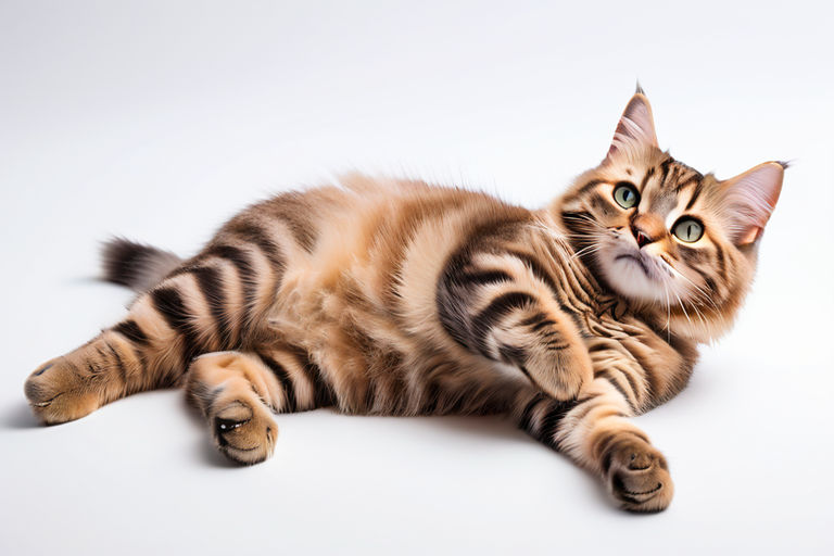 Cat Body Language. Lying on its back