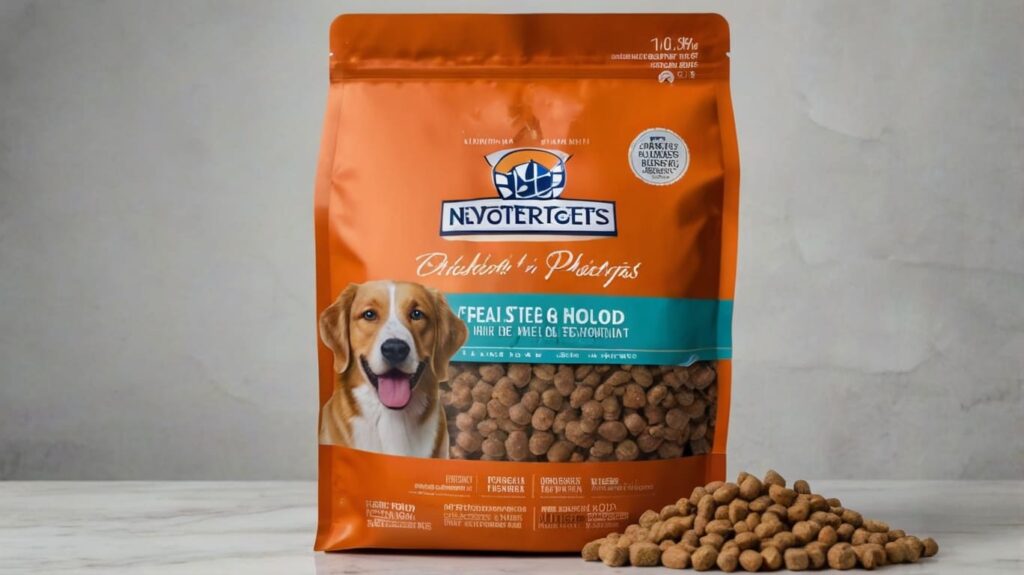 Dog food labels