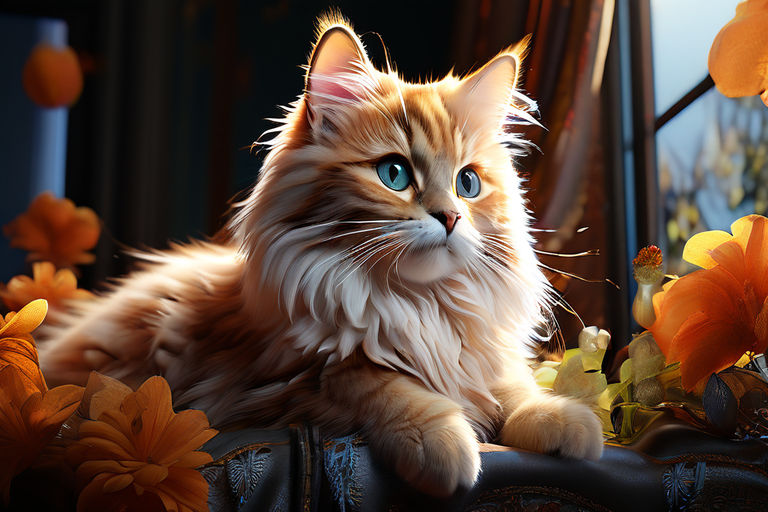 ragdoll orange cat