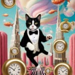 1920s-inspired feline art
