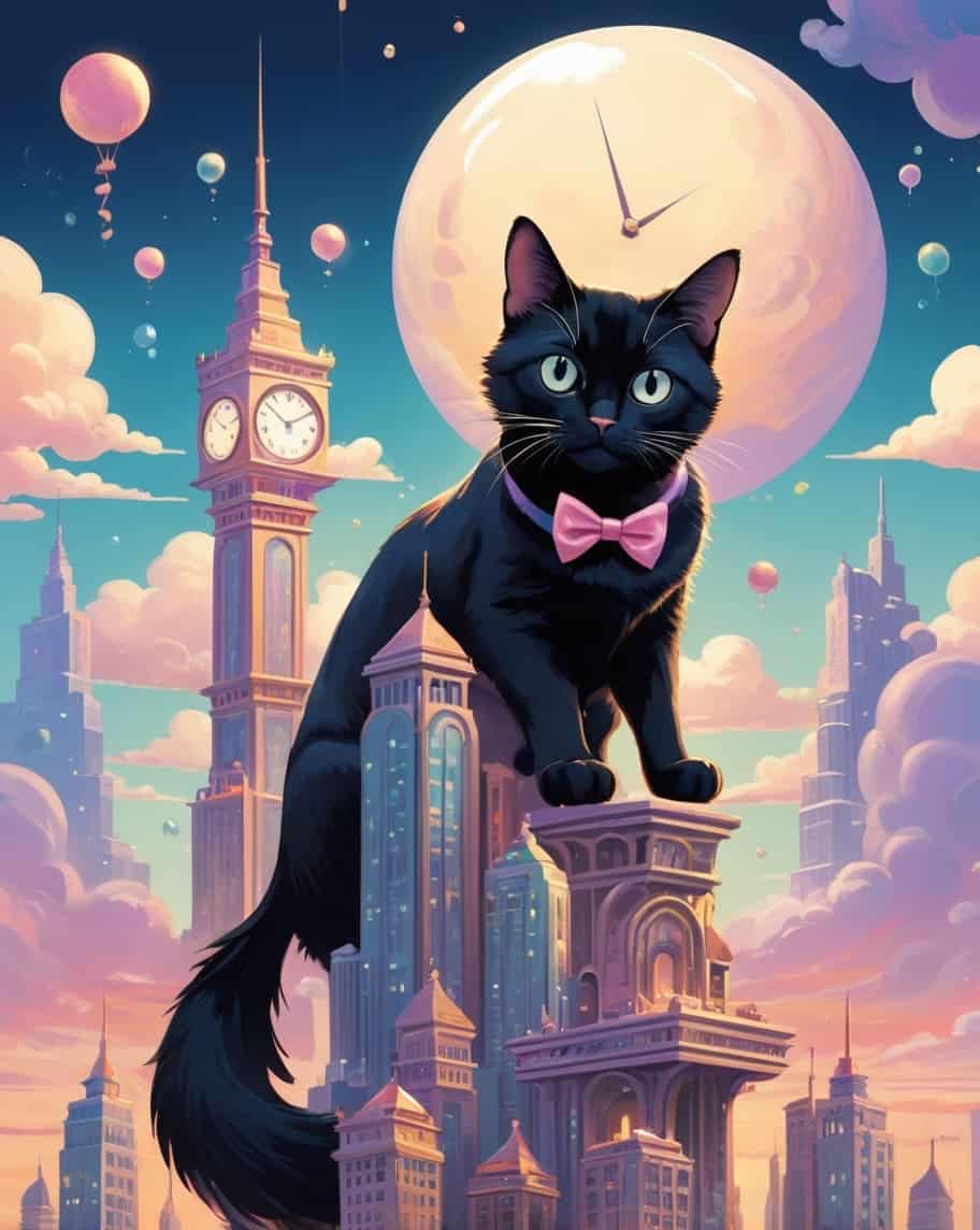 AI-generated surreal pet art
