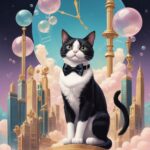 Art Deco pet portrait