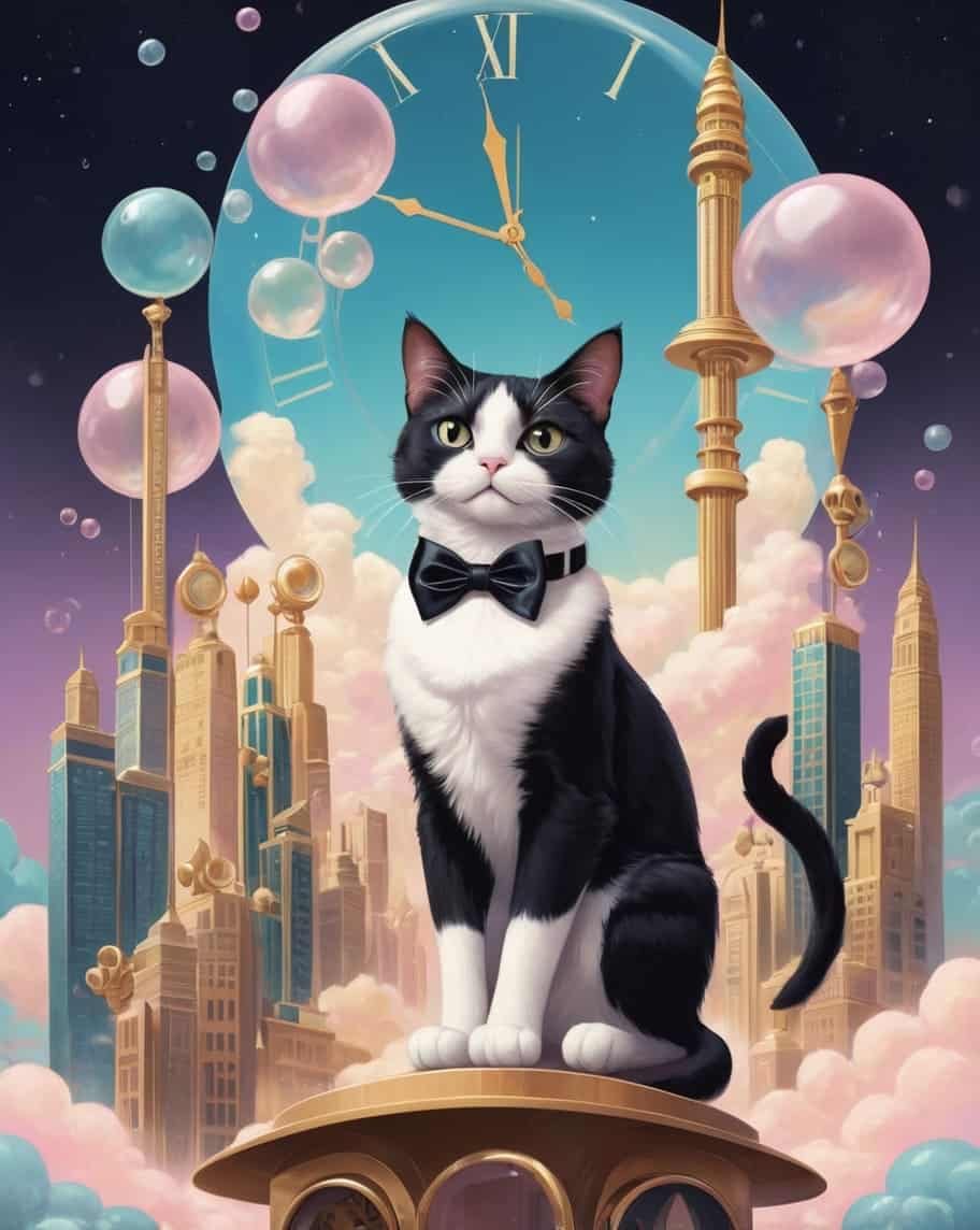 Art Deco pet portrait