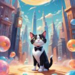 Retro cat dreamscape