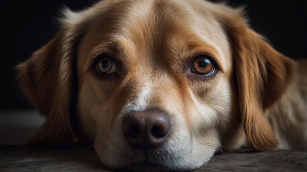 Dog-with-anxiety-look Separation Anxiety in Dogs. Dog anxiety.