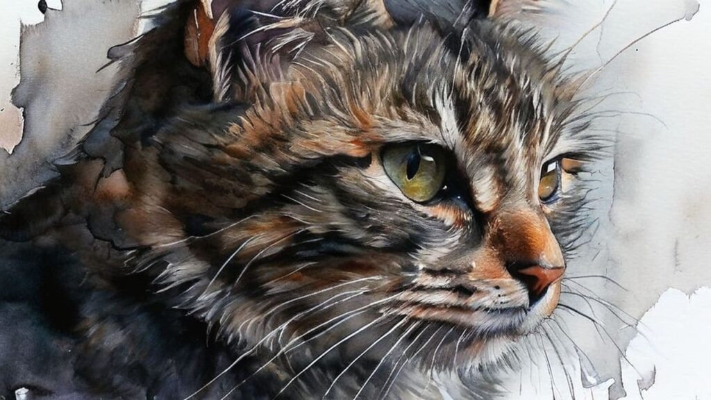 A cat with a sad look. Feline Cognitive Dysfunction.
