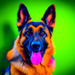 Blue-Tongued Dogs. German Shepherd