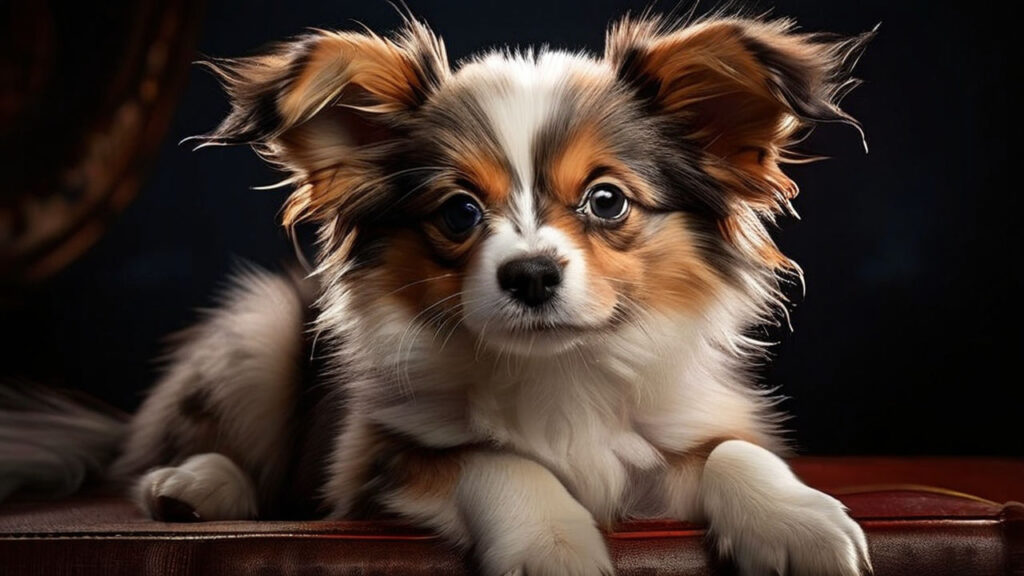 papillon-dog-puppy Papillon dog puppy. AI-generated image.