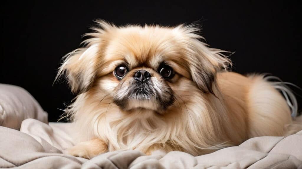 Pekingese dog. AI-generated image.