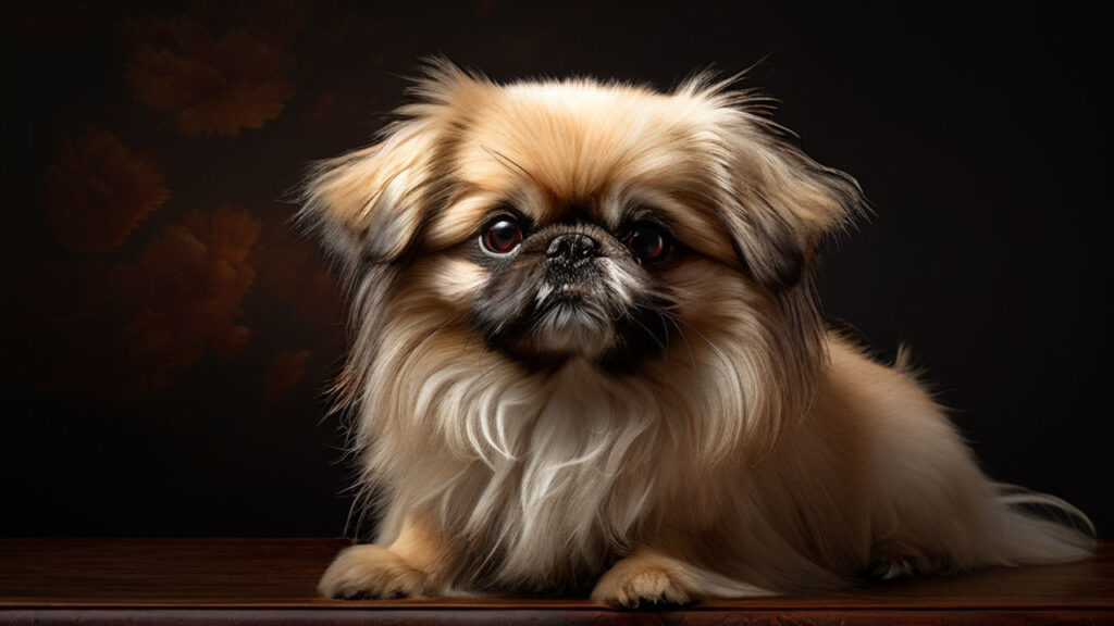 pekingese-dog-puppy Pekingese dog puppy. AI-generated image.